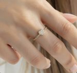 انگشتر زنانه قلب و گوی نگین دار - تصویر 3