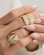 انگشتر طلا زنانه جهان (نگین خورها) - تصویر 2