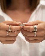 انگشتر طلا زنانه میناکاری - تصویر 2