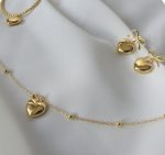 گوشواره طلا زنانه فانتزی قلب و پاپیون - تصویر 4