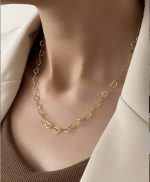 ست گردنبند و دستبند طلا زنانه تمام قلب