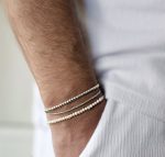 ست گردنبند و‌دستبند طلا زنانه و‌مردانه تمام‌گوی - تصویر 2