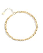 ست گردنبند و‌دستبند طلا زنانه و‌مردانه تمام‌گوی - تصویر 4