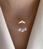 پلاک طلا زنانه دم وال