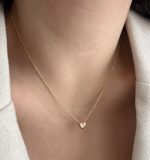 گردنبد طلا قلب دو‌بعدی مینیاتوری  زنانه